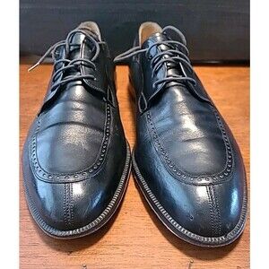 Mezlan Men's Hudson Dress Shoes Black Leather Split Toe Lace Up Oxfords 9.5M
